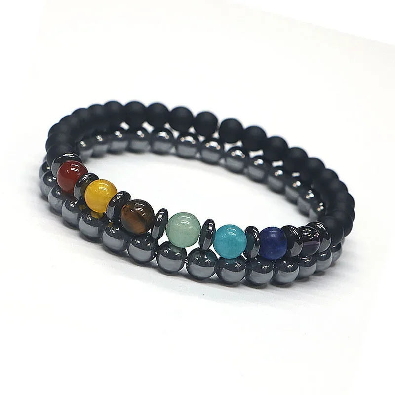 New 7 Chakra Treatment Crystal Men Bracelet Yoga Stone Adjustable Beads Bracelet Meditation Relaxation Anxiety Women's Bracele