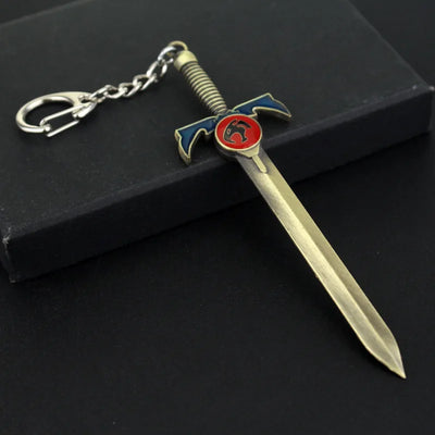 Thundercats Weapon Sword Pendants Key Chain Metal Lion Mark Logo Keychains Key Rings Men Movie Jewelry Key Holder Chaveiro Gift