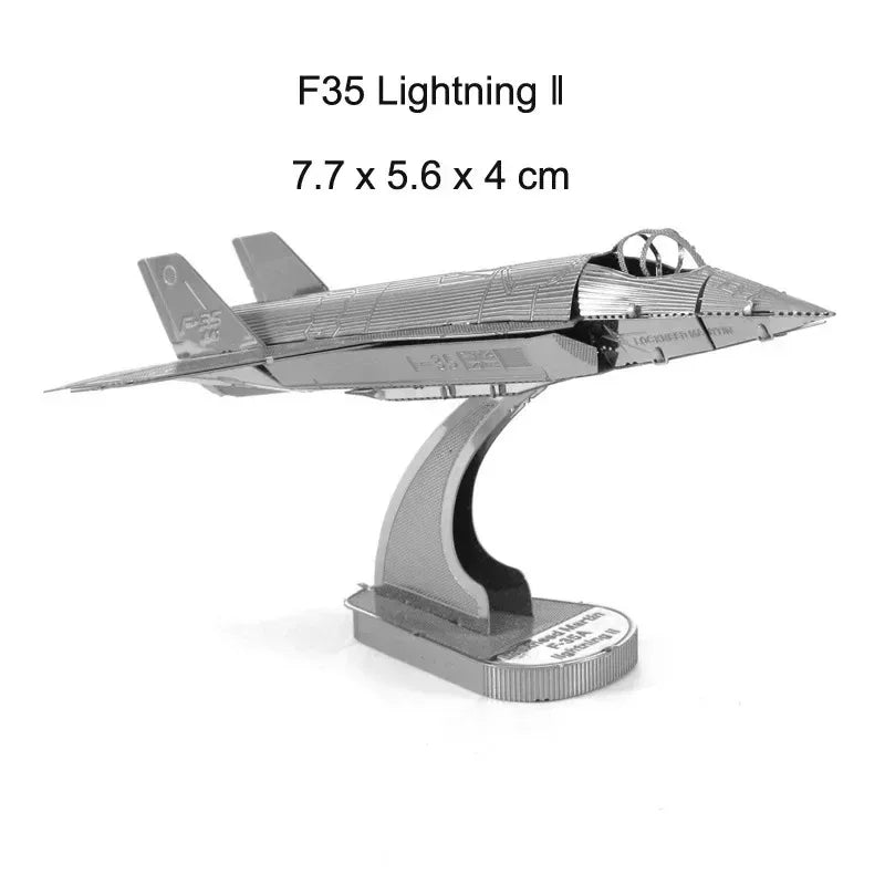 3D Metal Puzzles Military J-20 J-10B SU-34 KA-50 Fighter UFO RAH-66 Helicopter DIY Handmade Assemble Model Jigsaw Puzzles