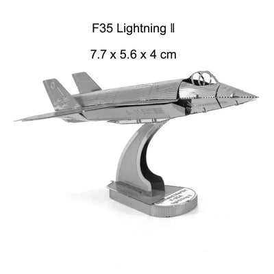 3D Metal Puzzles Military J-20 J-10B SU-34 KA-50 Fighter UFO RAH-66 Helicopter DIY Handmade Assemble Model Jigsaw Puzzles