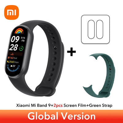 الإصدار العالمي من سوار Xiaomi Smart Band 9 مع أكثر من 150 وضعًا رياضيًا وشاشة AMOLED مقاس 1.62 بوصة وإطار معدني ملون ومراقبة الأكسجين في الدم طوال اليوم