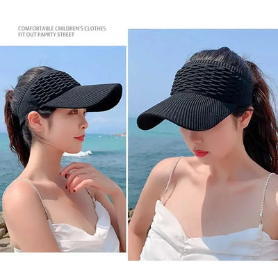 New Women Anti-UV Sun Hats Breathable Adjustable Empty Top Visor Caps for Men Tennis Golf Running Travel Beach Sport Outdoor Hat