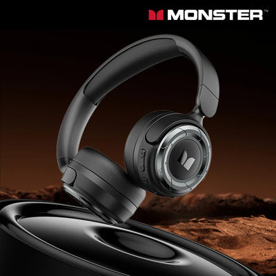 Monster MQH08 Wireless Bluetooth 5.4 Over-Ear Headphones 60H Long Battery Life Earbuds Noise Cancelling Gaming Headset With Mic