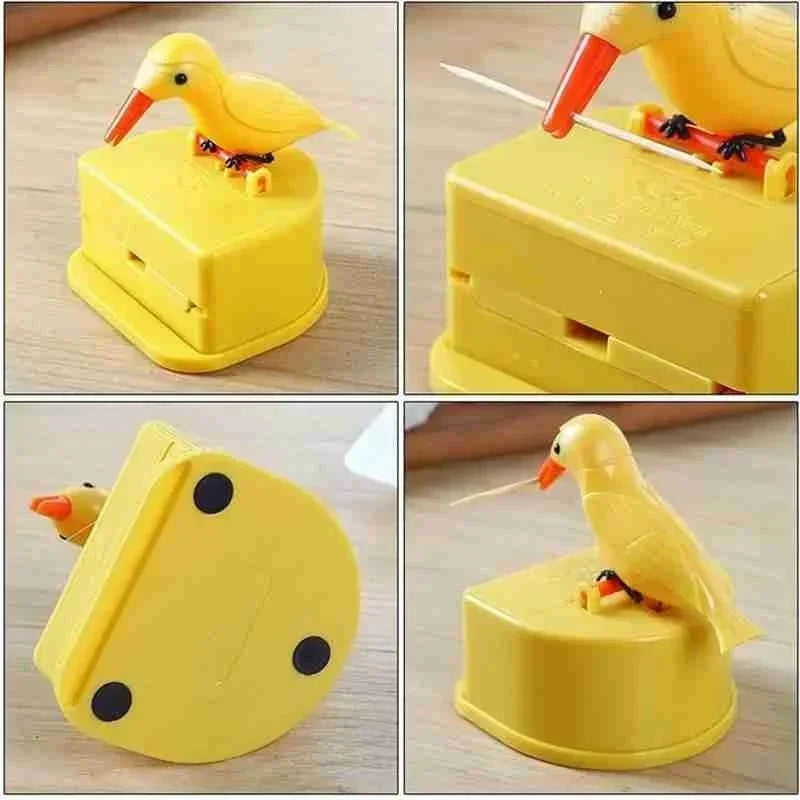 New Small Bird Toothpick Container Automatic Toothpick Dispenser Toothpick Holder Home Decoration Kitchen Accessories