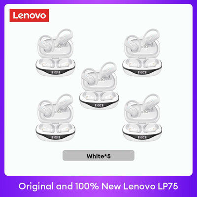 New Original Lenovo LP75 2/3/5pcs TWS Bluetooth V5.3 Earphones Wireless LED Digital Display Headphones IPX5 Waterproof Headset