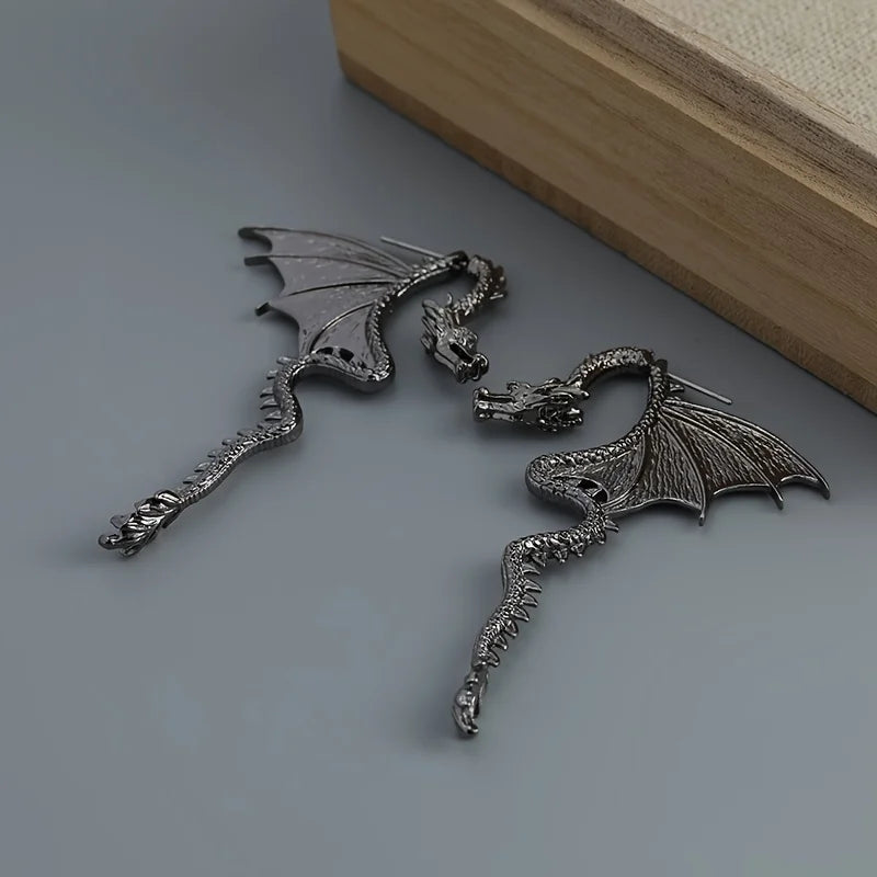 Simple And Stylish Dragon Patterned Gothic Jewelry, Suitable For Women To Banquet Memorial Gifts, Or Holiday Wear