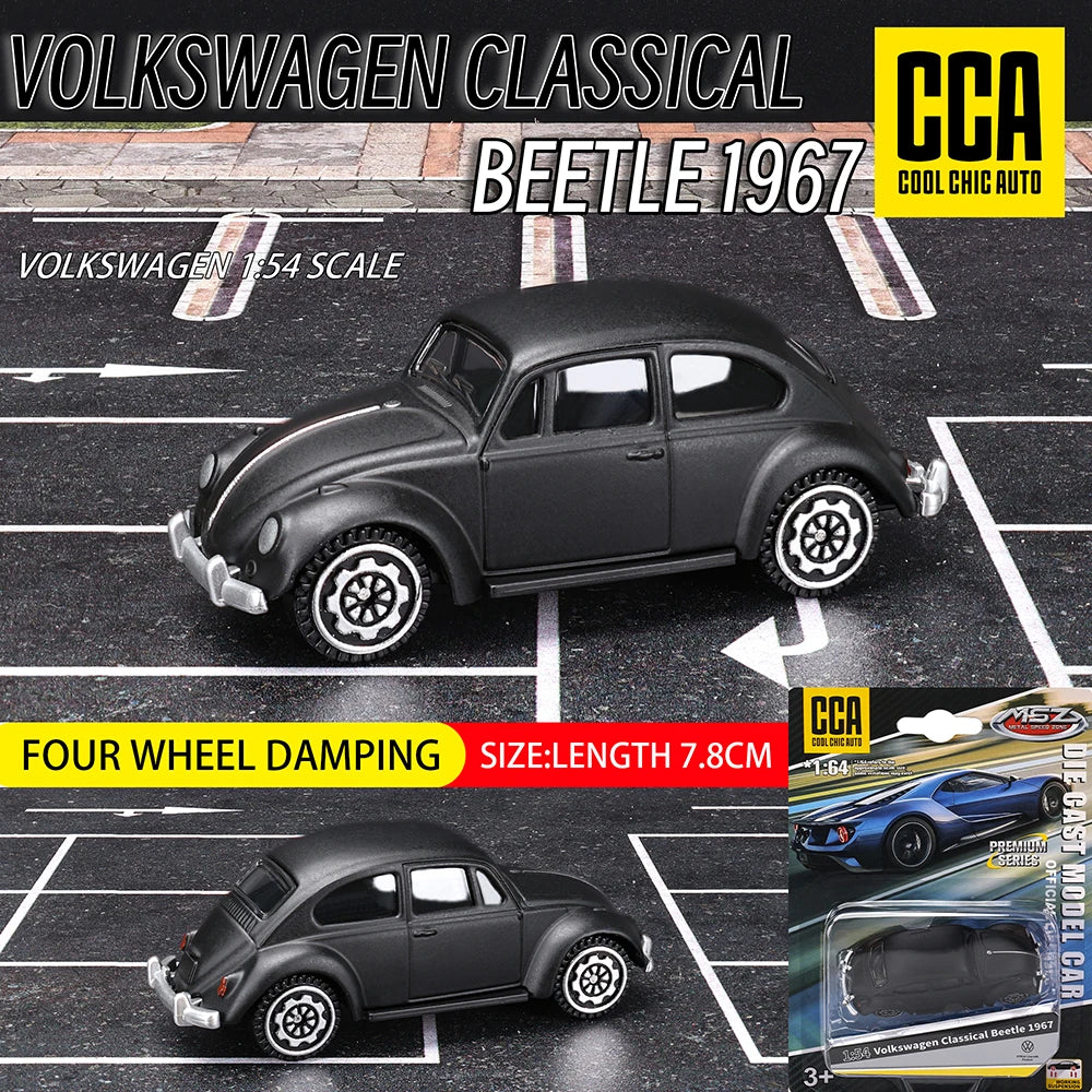 CCA 1:64 Volkswagen Beetle Exquisite hanging model classic car static car model alloy die-casting car model collection gift toy