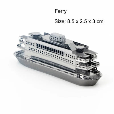 3D Metal Puzzle Multicolor Manual Black Pearl U-Boat XXI Titanic Golden Hind Famous Ship Warship Assemble Model Jigsaw Puzzles